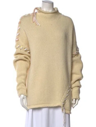 Pre-owned Acne Studios Wool Turtleneck Sweater In Neutral