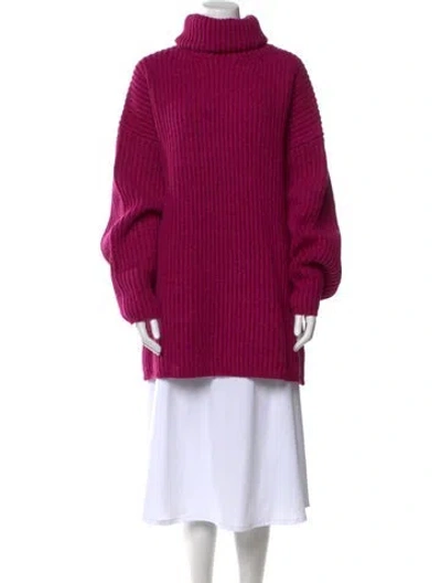 Pre-owned Acne Studios Wool Turtleneck Sweater In Purple
