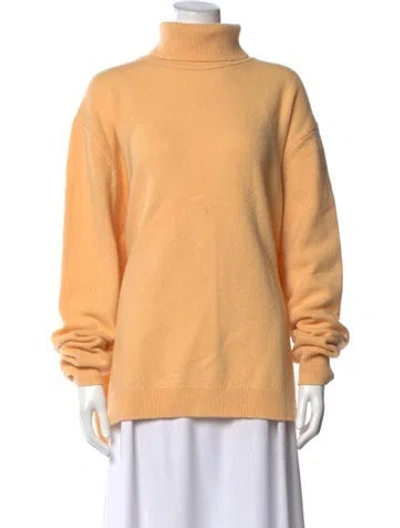 Pre-owned Acne Studios Wool Turtleneck Sweater In Yellow