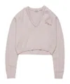 Acne Studios Wool V-neck Sweater In Purple
