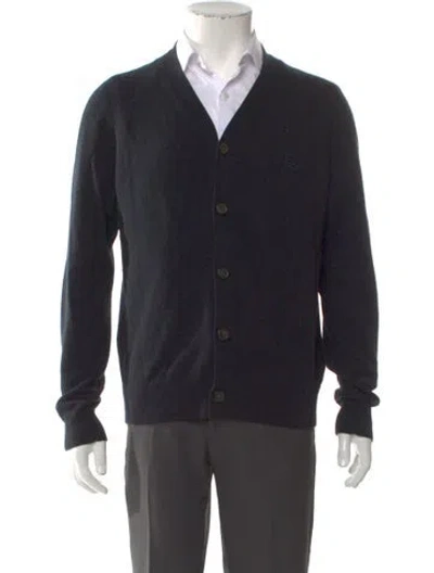 Pre-owned Acne Studios Wool V-neck Cardigan In Black