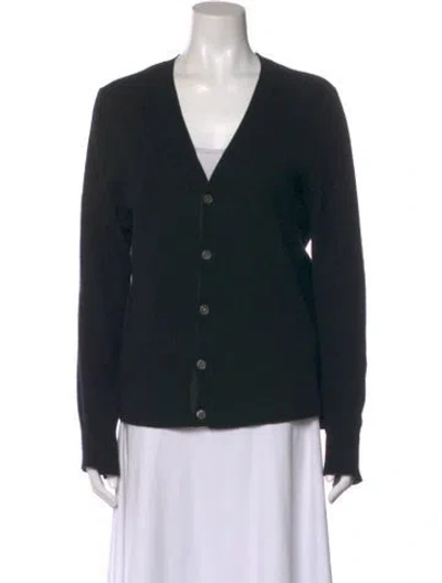 Pre-owned Acne Studios Wool V-neck Sweater In Black