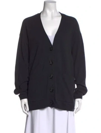 Pre-owned Acne Studios Wool V-neck Sweater In Black