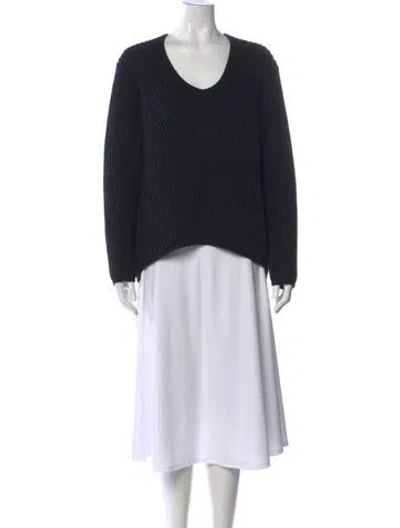Pre-owned Acne Studios Wool V-neck Sweater In Black