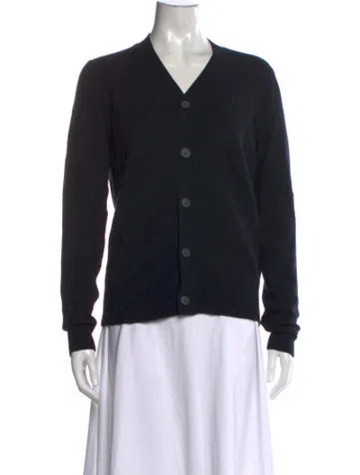 Pre-owned Acne Studios Wool V-neck Sweater In Black