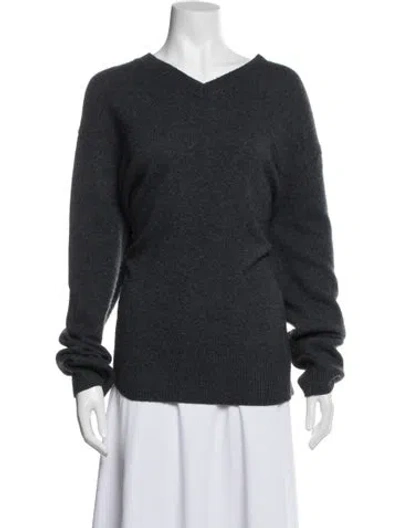 Pre-owned Acne Studios Wool V-neck Sweater In Blue
