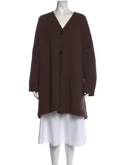 Pre-owned Acne Studios Wool V-neck Sweater In Brown