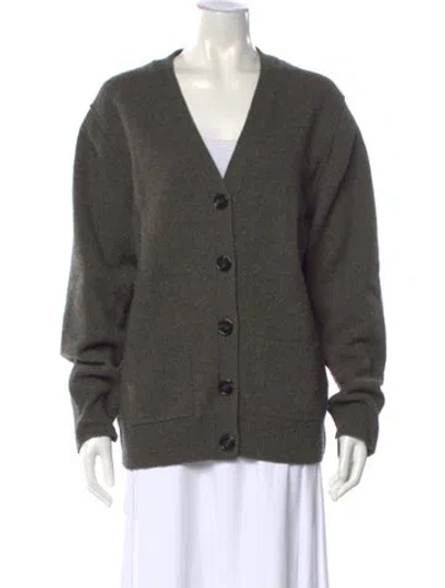 Pre-owned Acne Studios Wool V-neck Sweater In Gray