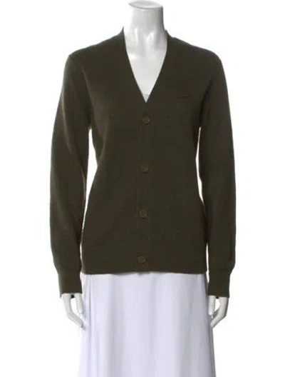 Pre-owned Acne Studios Wool V-neck Sweater In Green