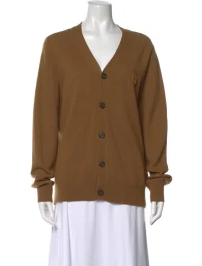 Pre-owned Acne Studios Wool V-neck Sweater In Neutral
