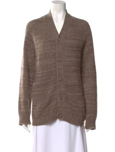 Pre-owned Acne Studios Wool V-neck Sweater In Neutral