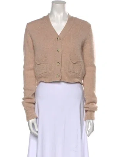 Pre-owned Acne Studios Wool V-neck Sweater In Neutral