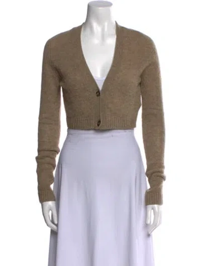 Pre-owned Acne Studios Wool V-neck Sweater In Neutral