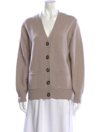 Pre-owned Acne Studios Wool V-neck Sweater In Neutral