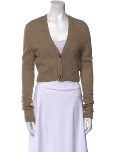 Pre-owned Acne Studios Wool V-neck Sweater In Neutral