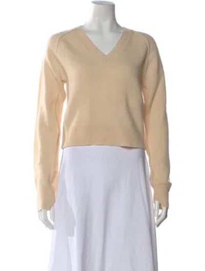 Pre-owned Acne Studios Wool V-neck Sweater In Neutral