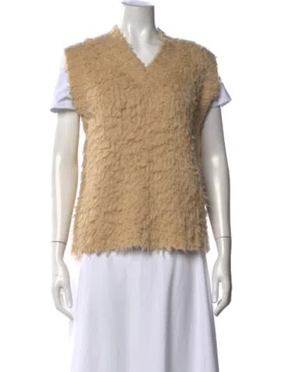 Pre-owned Acne Studios Wool V-neck Sweater In Neutrals