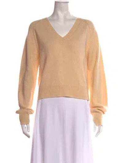 Pre-owned Acne Studios Wool V-neck Sweater In Neutrals