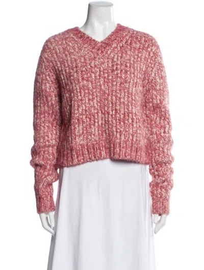 Pre-owned Acne Studios Wool V-neck Sweater In Pink