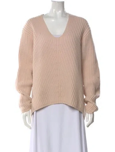 Pre-owned Acne Studios Wool V-neck Sweater In Pink