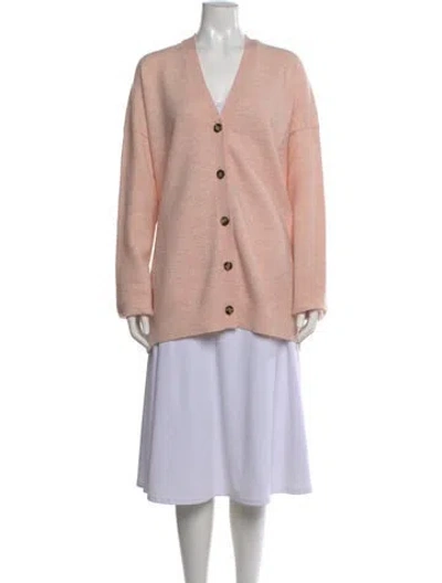 Pre-owned Acne Studios Wool V-neck Sweater In Pink