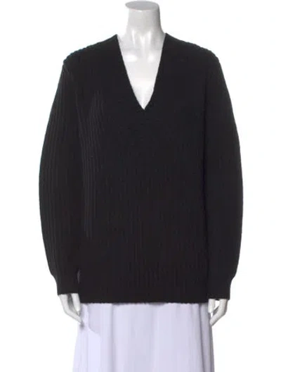 Pre-owned Acne Studios Wool V-neck Sweater W/ Tags In Black