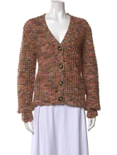 Pre-owned Acne Studios Wool V-neck Sweater W/ Tags In Brown