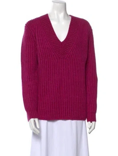 Pre-owned Acne Studios Wool V-neck Sweater W/ Tags In Pink