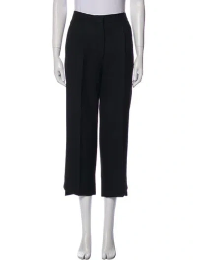 Pre-owned Acne Studios Wool Wide Leg Pants In Black