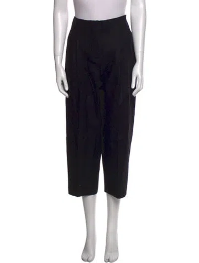 Pre-owned Acne Studios Wool Wide Leg Pants In Black