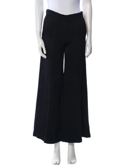 Pre-owned Acne Studios Wool Wide Leg Pants In Black