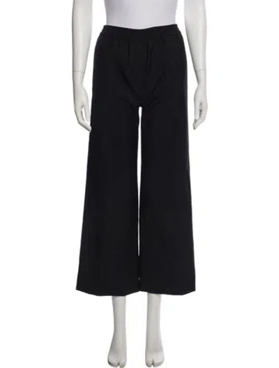 Pre-owned Acne Studios Wool Wide Leg Pants In Black