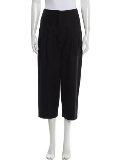 Pre-owned Acne Studios Wool Wide Leg Pants In Black