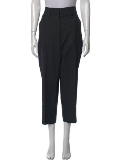 Pre-owned Acne Studios Wool Wide Leg Pants In Black