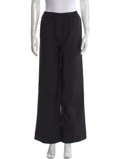 Pre-owned Acne Studios Wool Wide Leg Pants In Black