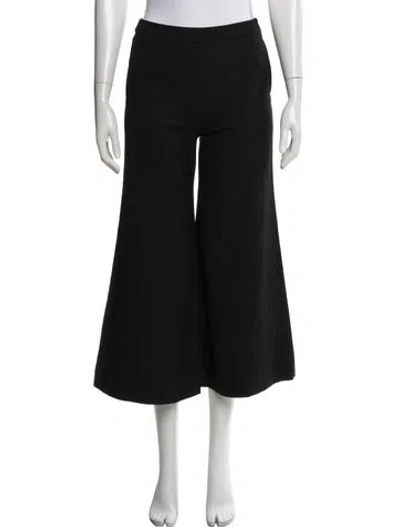 Pre-owned Acne Studios Wool Wide Leg Pants In Black