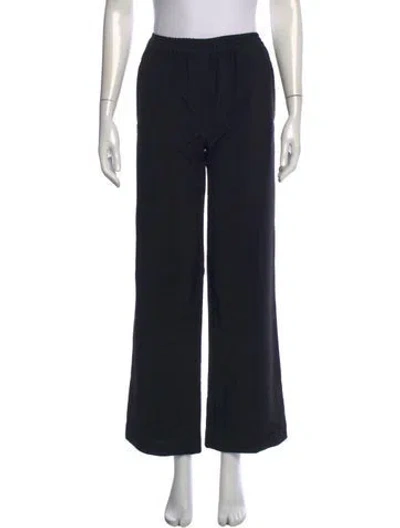 Pre-owned Acne Studios Wool Wide Leg Pants In Black