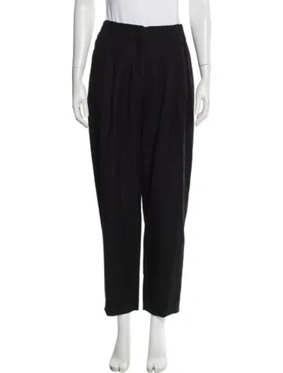Pre-owned Acne Studios Wool Wide Leg Pants In Black