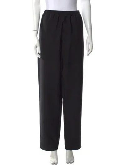 Pre-owned Acne Studios Wool Wide Leg Pants In Black