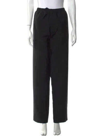 Pre-owned Acne Studios Wool Wide Leg Pants In Black