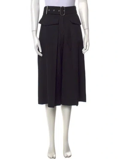 Pre-owned Acne Studios Wool Wide Leg Pants In Black