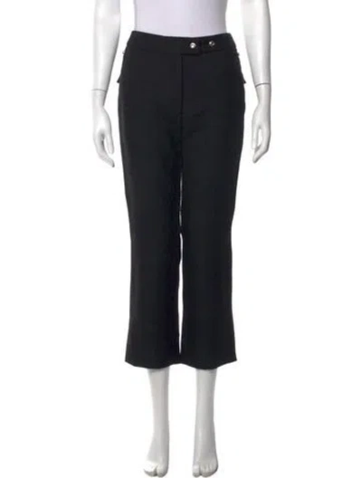 Pre-owned Acne Studios Wool Wide Leg Pants In Black