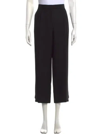 Pre-owned Acne Studios Wool Wide Leg Pants In Black