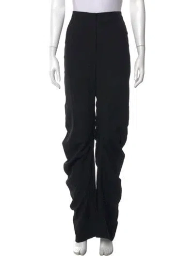 Pre-owned Acne Studios Wool Wide Leg Pants In Black