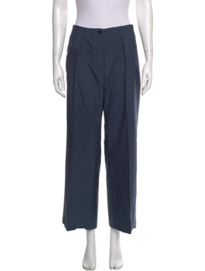 Pre-owned Acne Studios Wool Wide Leg Pants In Blue