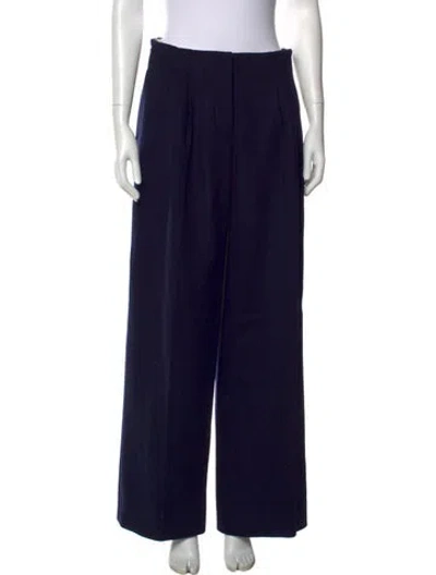 Pre-owned Acne Studios Wool Wide Leg Pants In Blue
