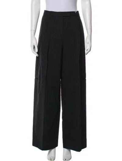 Pre-owned Acne Studios Wool Wide Leg Pants In Blue