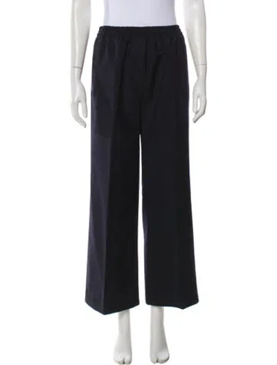Pre-owned Acne Studios Wool Wide Leg Pants In Blue