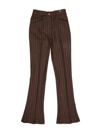 Pre-owned Acne Studios Wool Wide Leg Pants In Brown