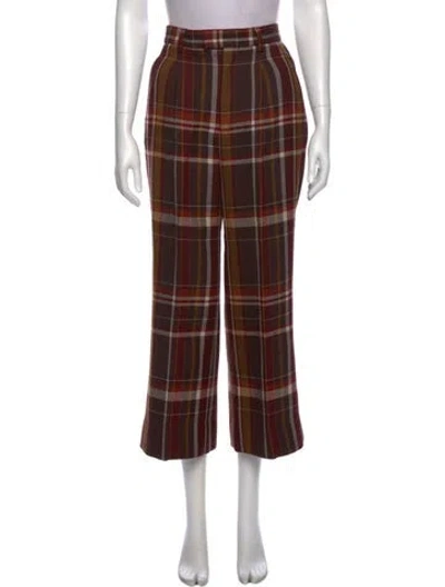 Pre-owned Acne Studios Wool Wide Leg Pants In Brown